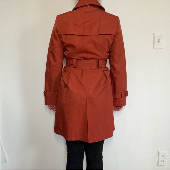 y2k Vintage Orange Trench Coat - Picture 6 of 7